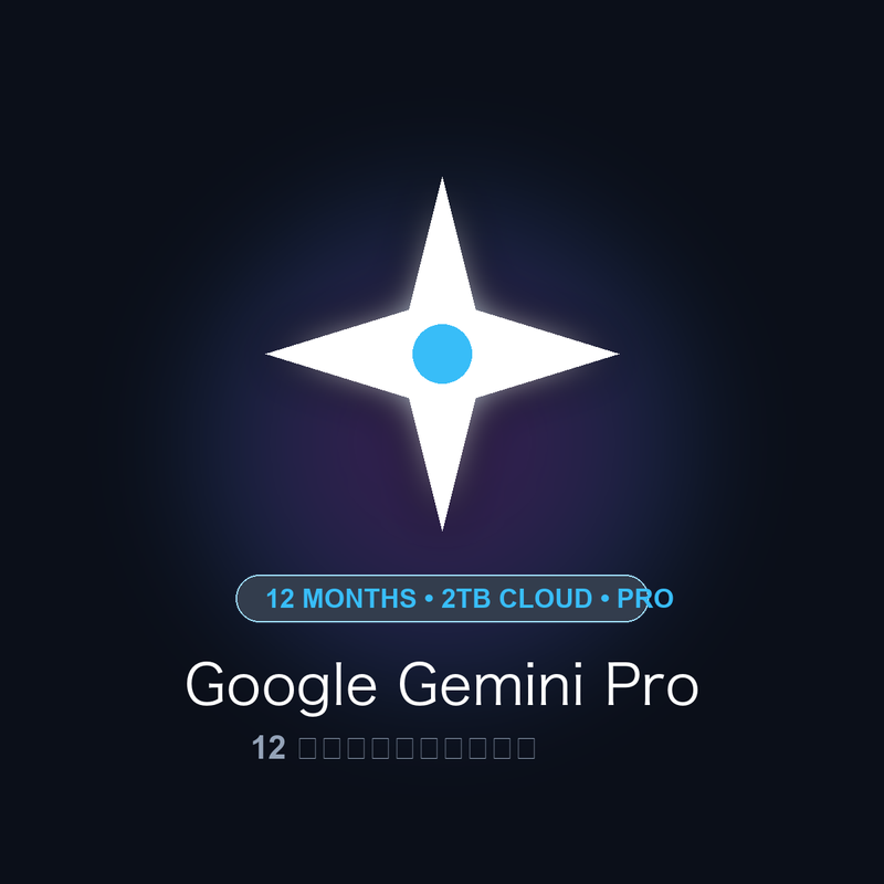 Google Gemini Pro 12个月会员（官方直充 / 兑换激活码）